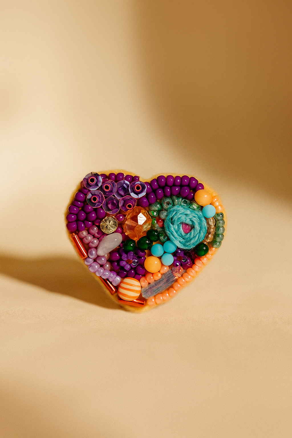 Hand-Embroidered Purple Heart